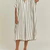 Port Northampton WOMAN Black Crane Kite Dress - Wide Stripe