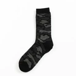 Port Northampton Rototo Camo Pile Crew Socks - Black MAN