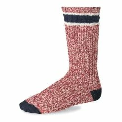 Port Northampton Red Wing Ragg Wool Stripe Sock - Red MAN