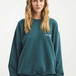 Port Northampton Rita Row Lucas Sweatshirt - Ocean WOMAN