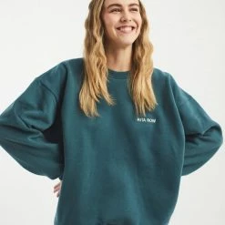 Port Northampton Rita Row Lucas Sweatshirt - Ocean WOMAN