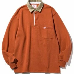 Port Northampton MAN Battenwear Pocket Rugby Shirt - Rust