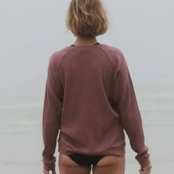 Port Northampton WOMAN Baserange Ribbed Sweat - Cuka Brown