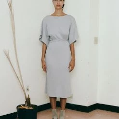 Port Northampton Baserange Clair Dress - Grey Purple WOMAN