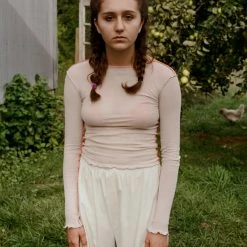 Port Northampton WOMAN Baserange Vein Long Sleeve - Laut Pink/contrast