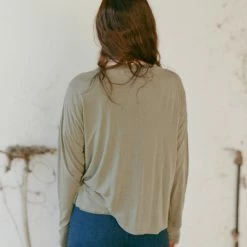 Port Northampton Baserange Loose Long Sleeve Tee - Apache Green