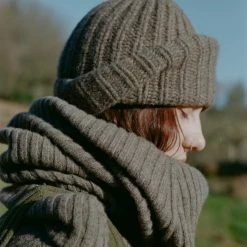 Port Northampton MAN Baserange Merino Wool Beanie - Brown Melange