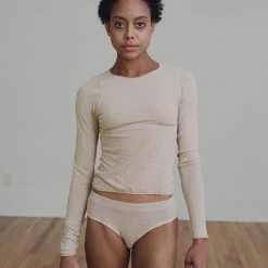 Port Northampton Baserange Odea Long Sleeve - Beige WOMAN